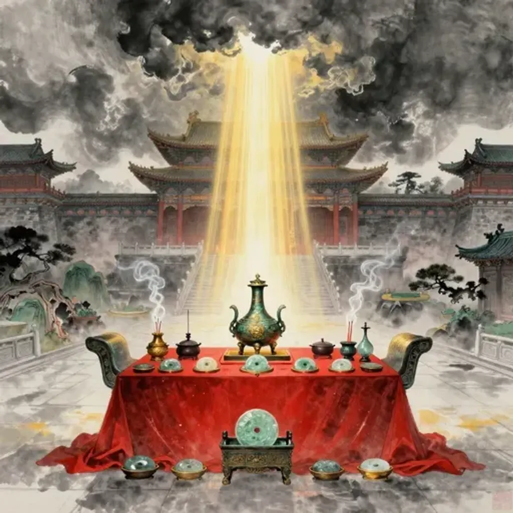 第1卦變第14卦易林詩辭水墨畫