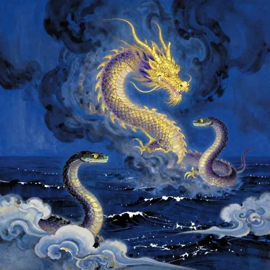 第1卦變第17卦易林詩辭水墨畫