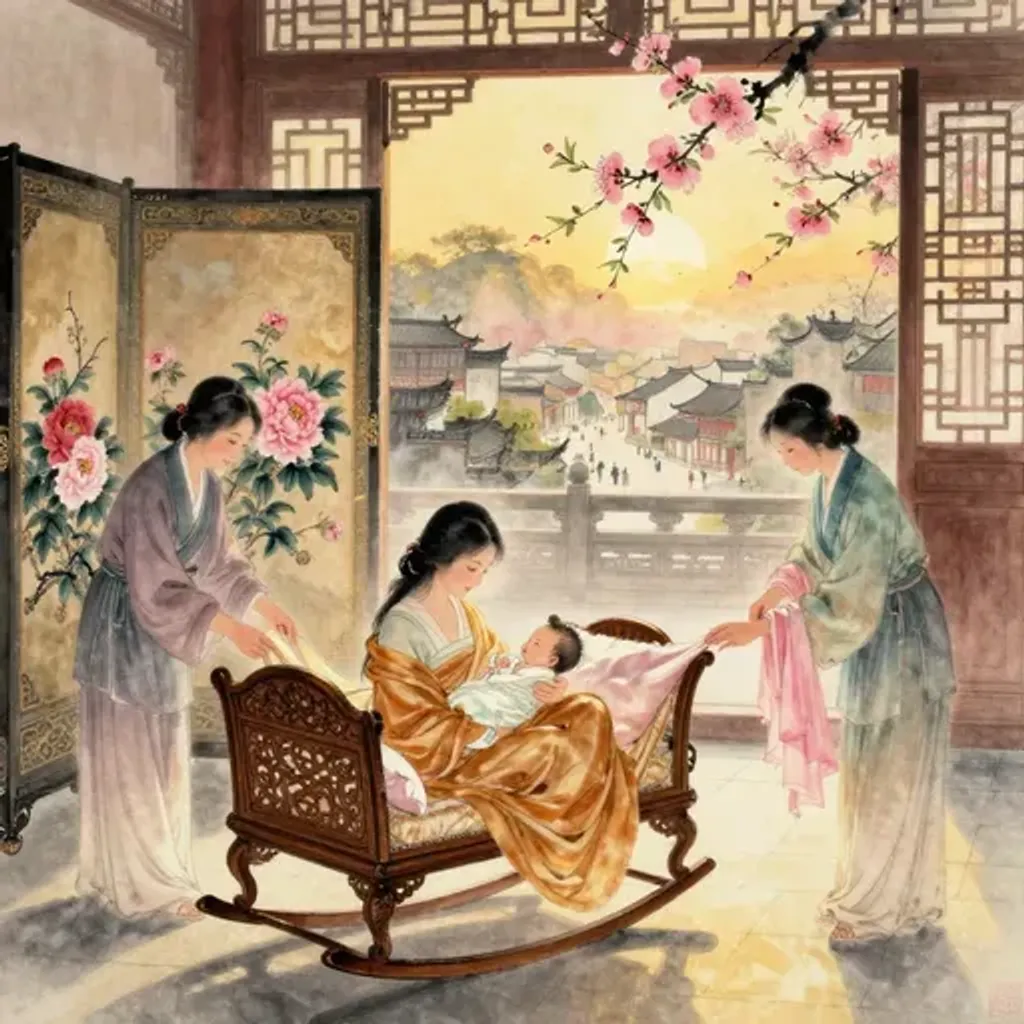 第1卦變第30卦易林詩辭水墨畫