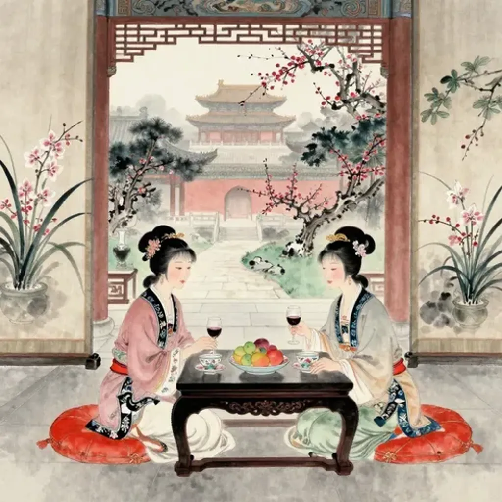 第1卦變第41卦易林詩辭水墨畫