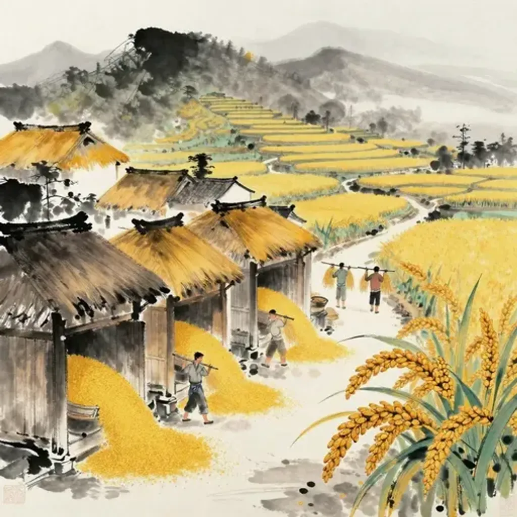 第1卦變第7卦易林詩辭水墨畫
