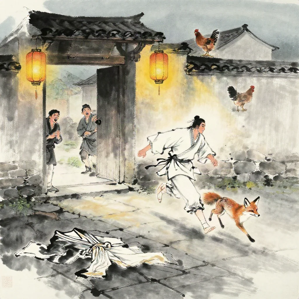 Ink brush artwork for the Yilin verse on Hexagram 14 changing to Hexagram 31