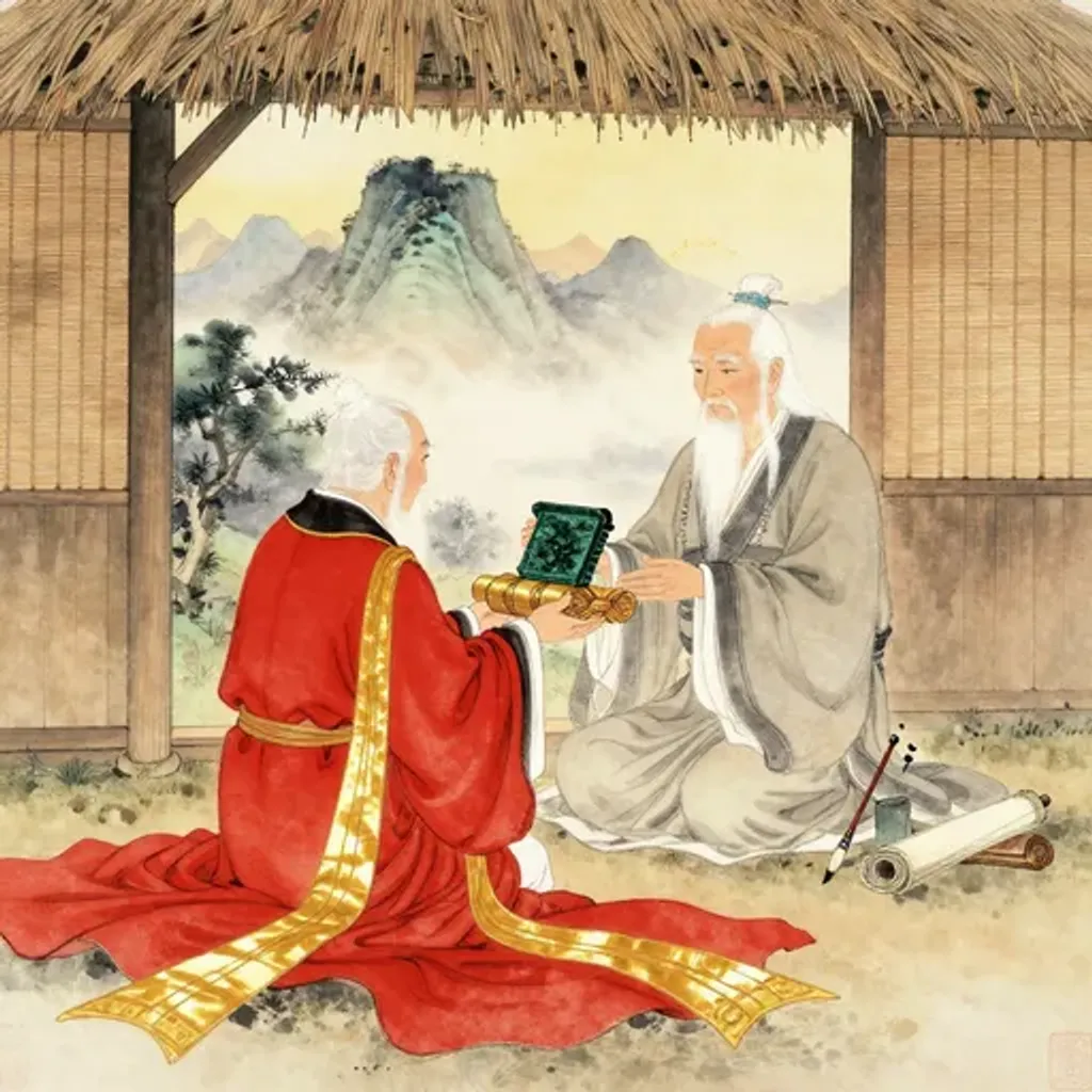 第29卦變第13卦易林詩辭水墨畫