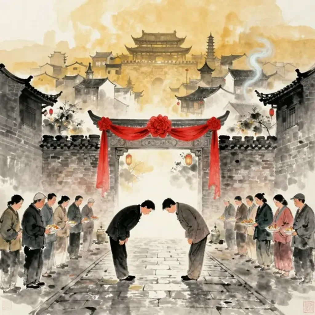 第29卦變第26卦易林詩辭水墨畫