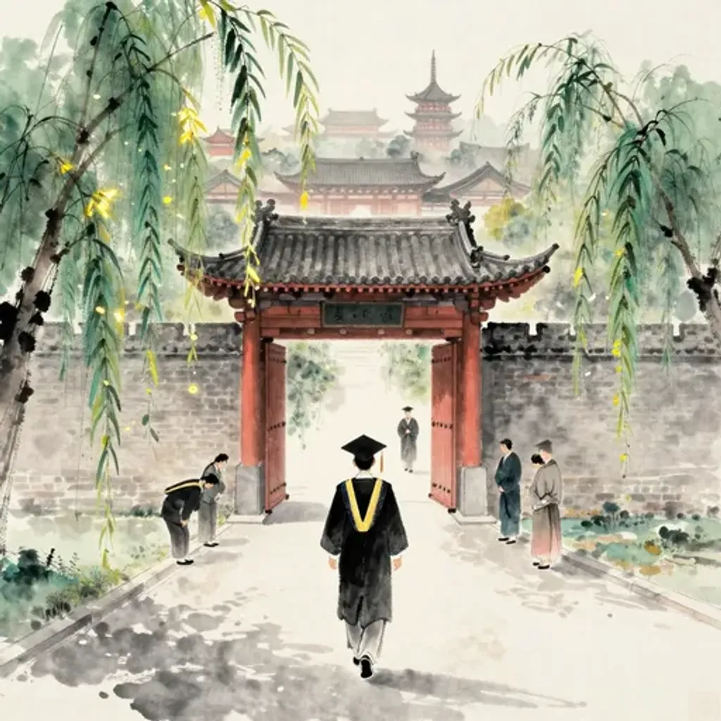 第29卦變第48卦易林詩辭水墨畫