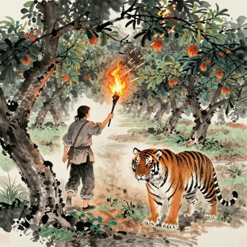 第29卦變第61卦易林詩辭水墨畫