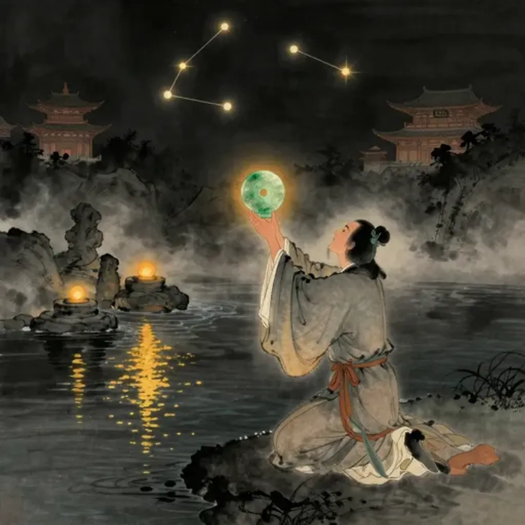 第30卦變第12卦易林詩辭水墨畫