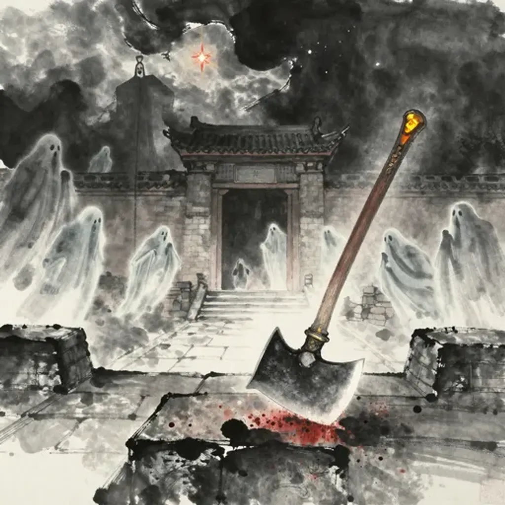 第47卦變第15卦易林詩辭水墨畫