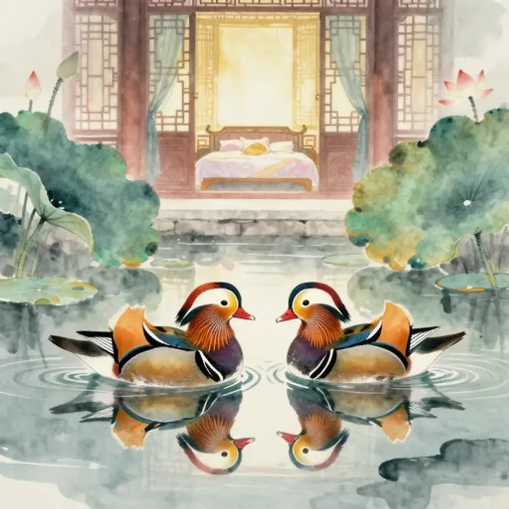 第47卦變第31卦易林詩辭水墨畫