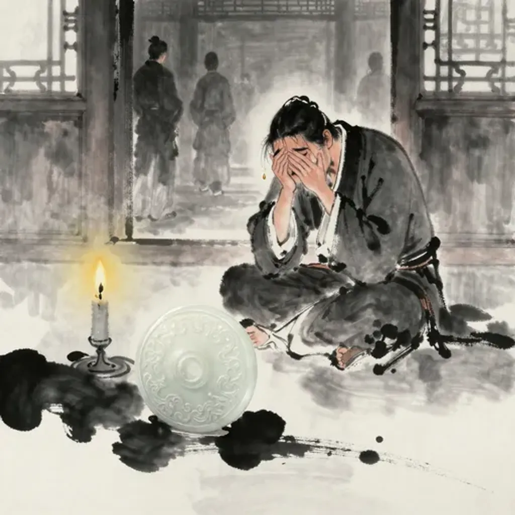 第47卦變第41卦易林詩辭水墨畫