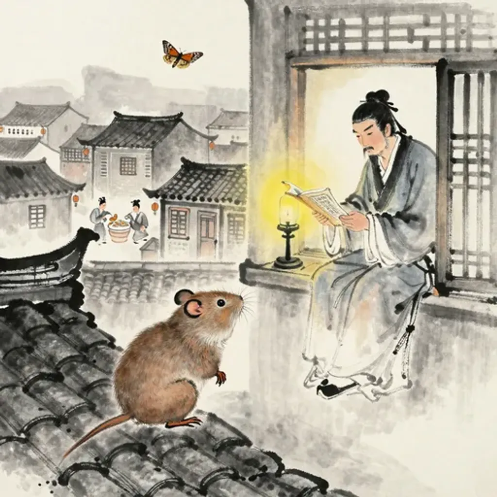 第47卦變第5卦易林詩辭水墨畫
