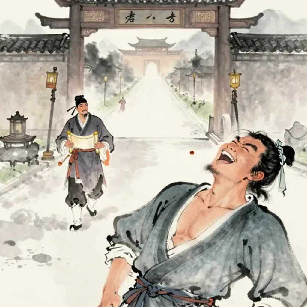 第47卦變第53卦易林詩辭水墨畫