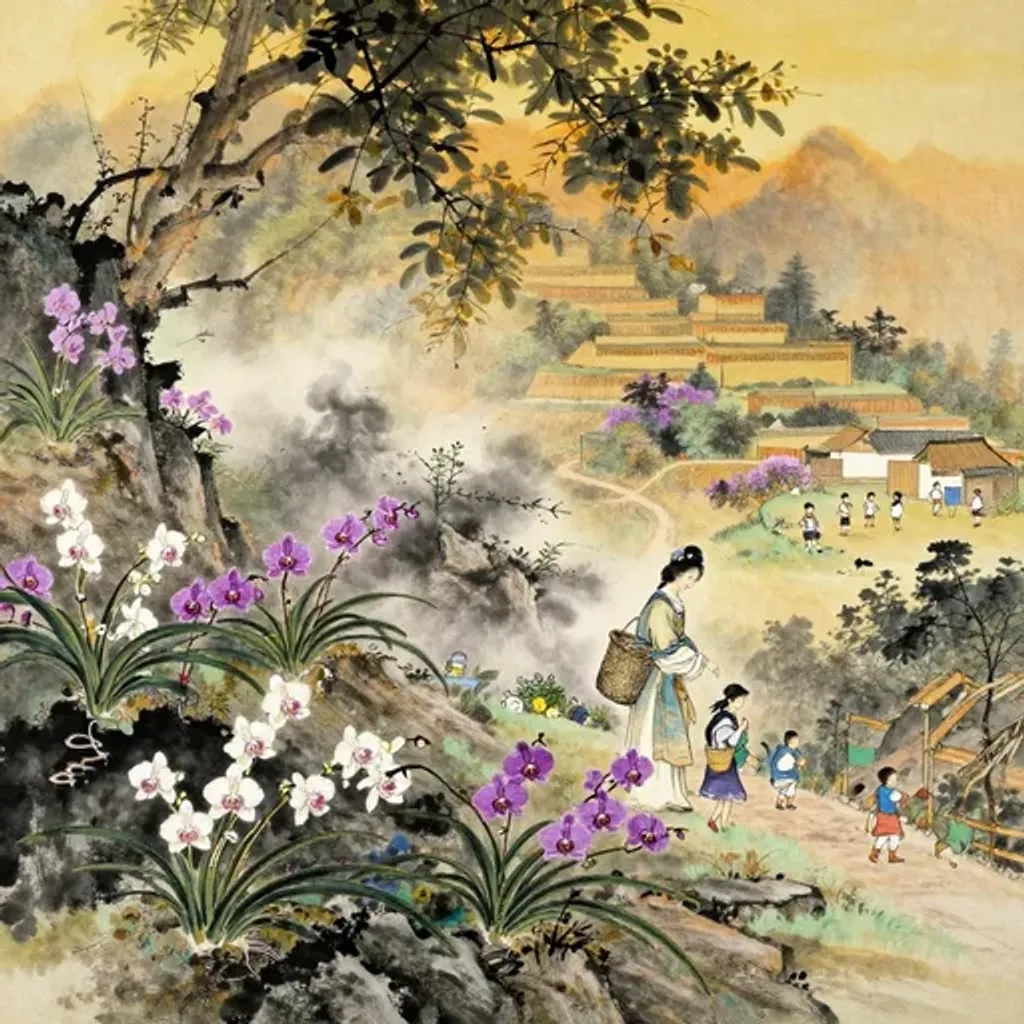 第48卦變第52卦易林詩辭水墨畫