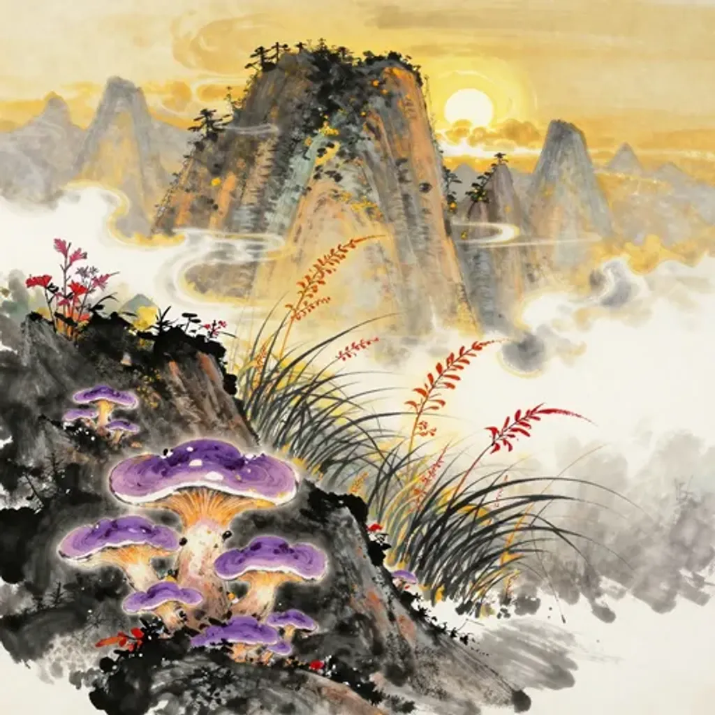 Ink brush artwork for the Yilin verse on Hexagram 7 changing to Hexagram 43