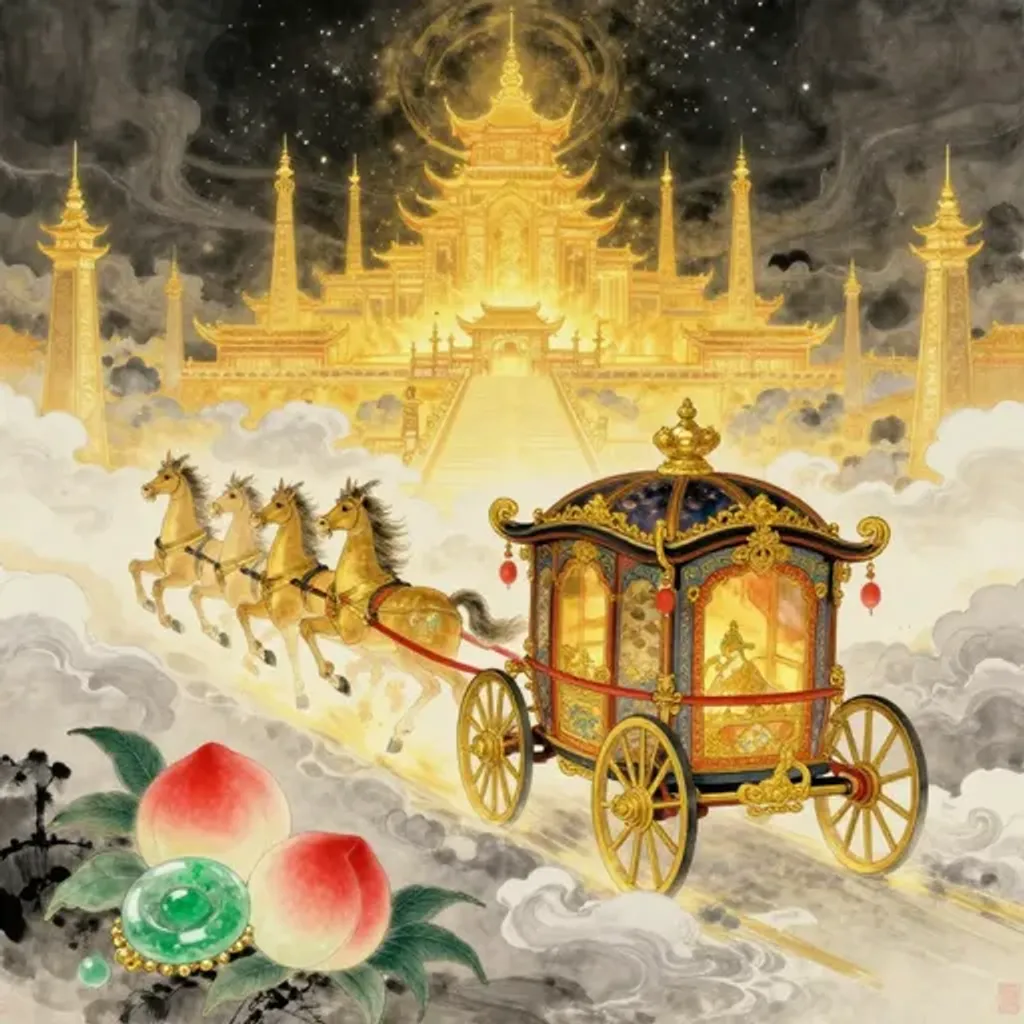 Ink brush artwork for the Yilin verse on Hexagram 9 changing to Hexagram 23